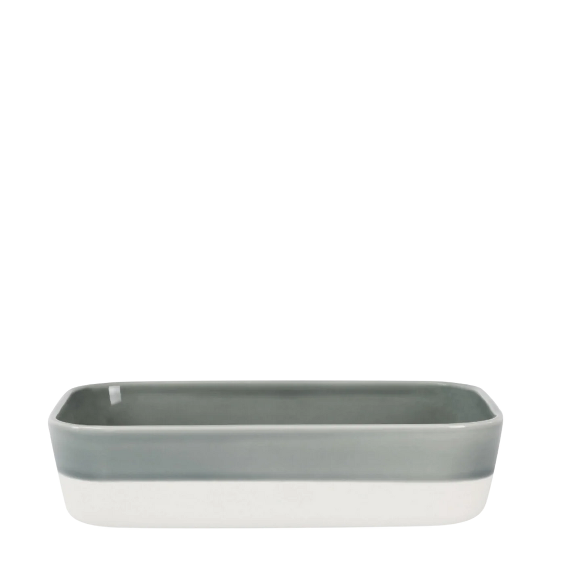 Plat à Four en Grès Cantine Gris Oxyde - L