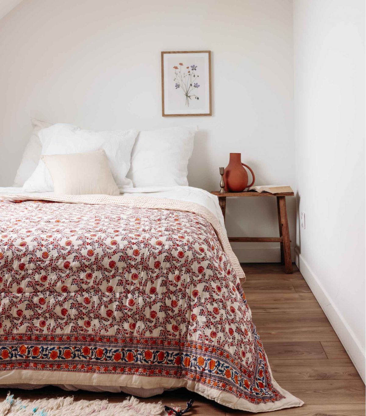 Edredon Couette Indienne en Coton Anima Bronze 160 x 225