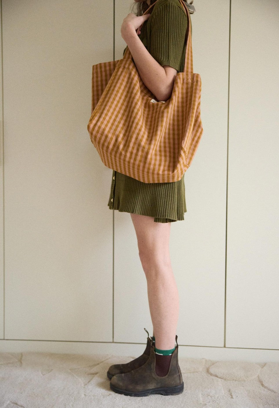 Sac à Main en Coton Vichy Glaise