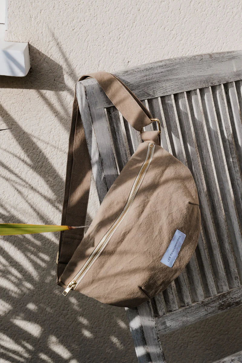 Sac Banane en Toile de Coton Bio - Beige Sable