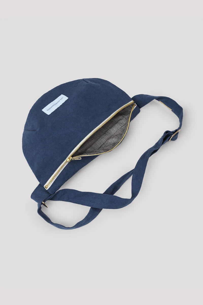 Sac Banane en Toile de Coton Bio - Bleu Orage