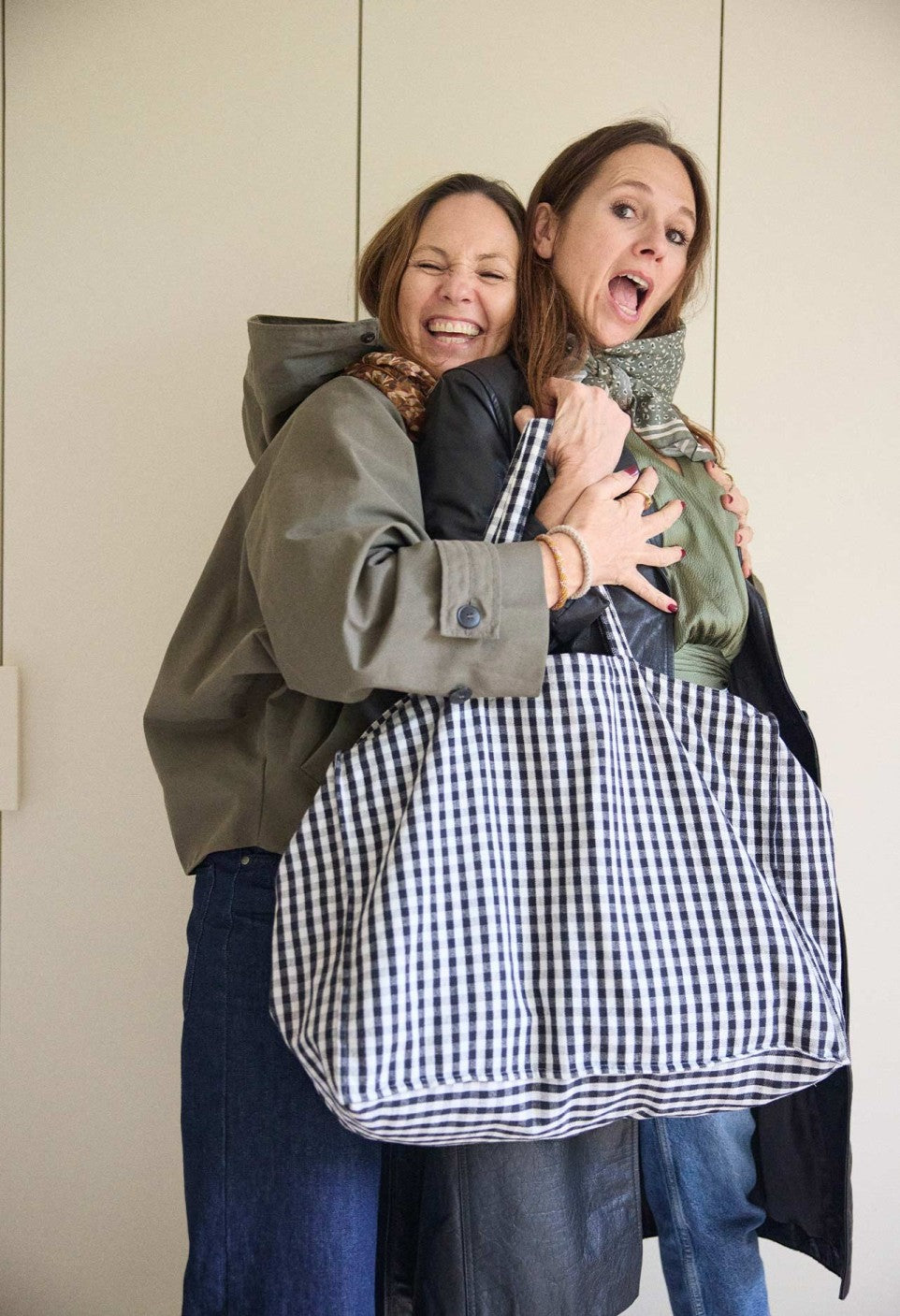 Sac Week-End en Coton Vichy Black