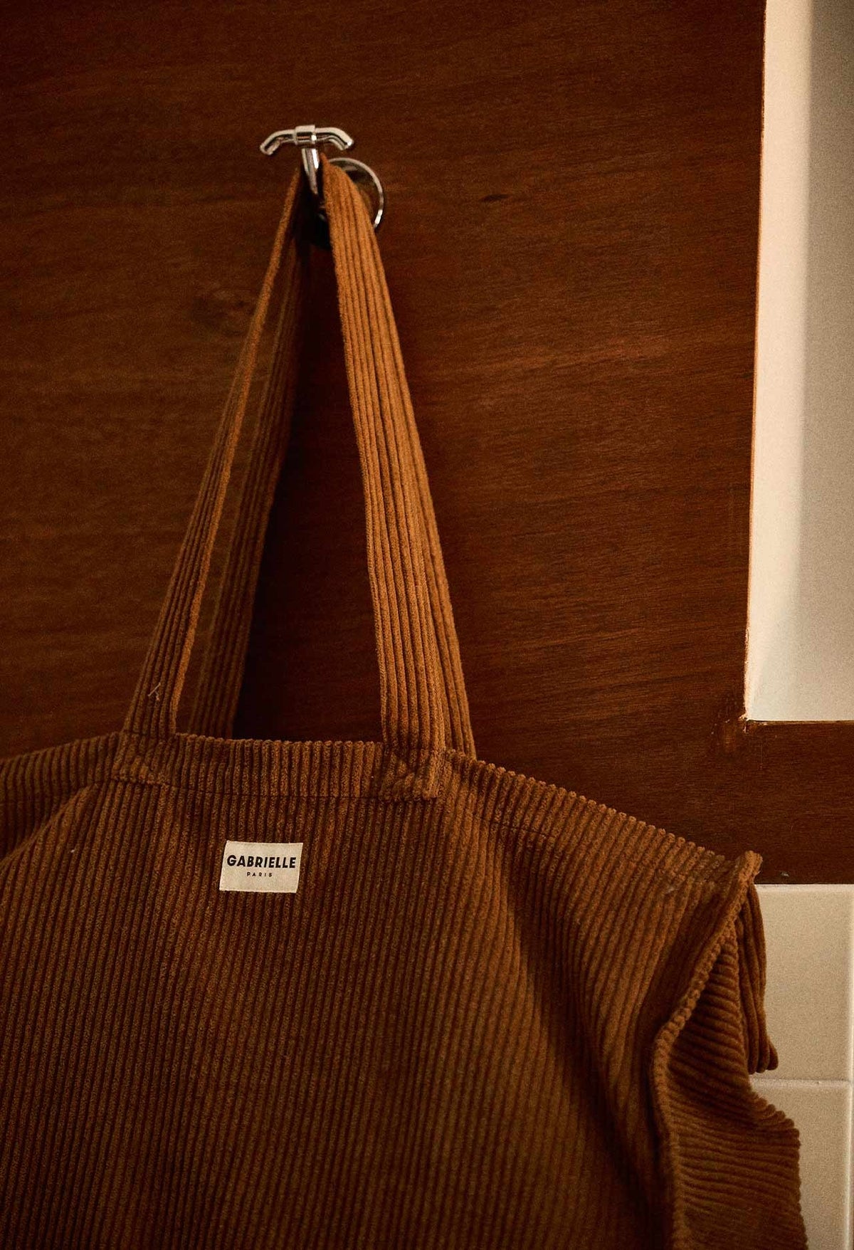 Sac Week-End en Velours Camel