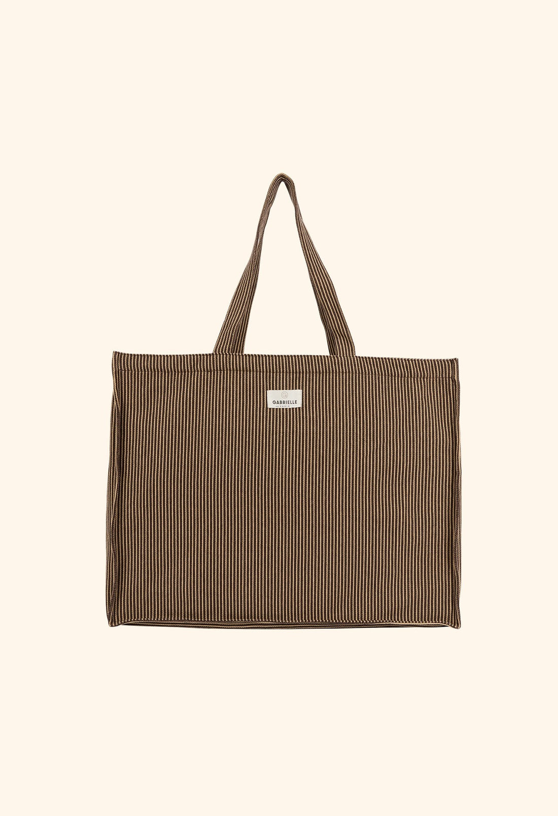 Sac Week-End en Coton Rayures Café