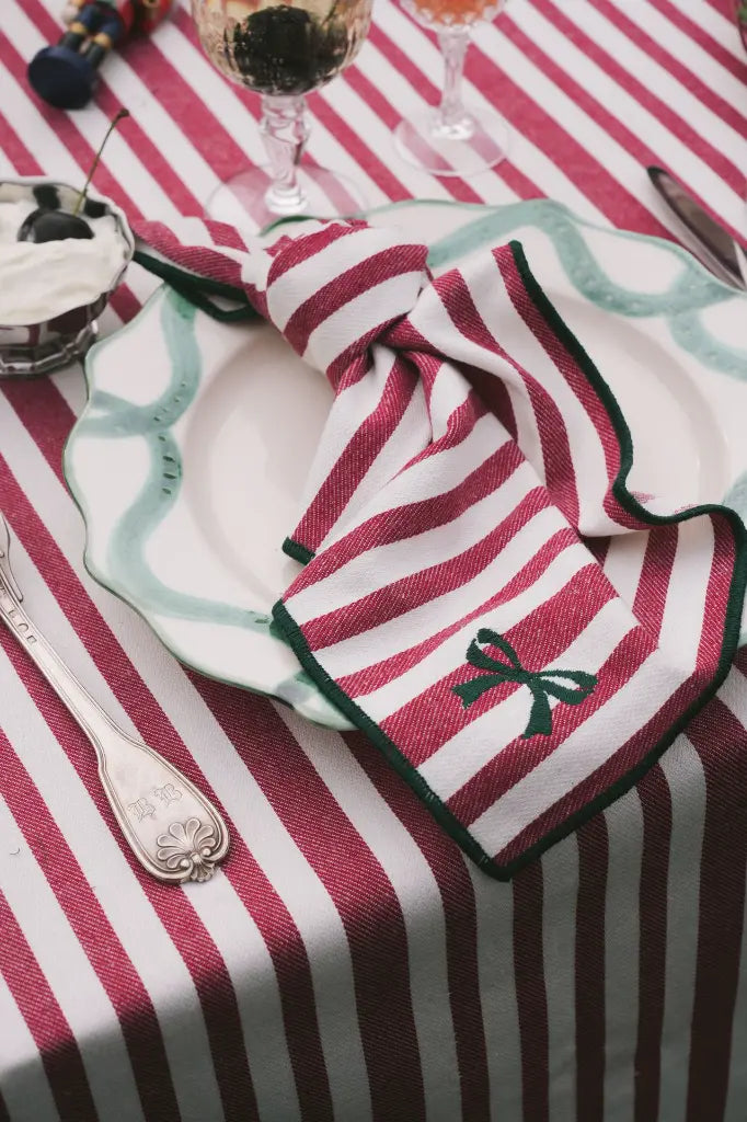 Serviette de Table Noëline Burgundy - Lot de 2