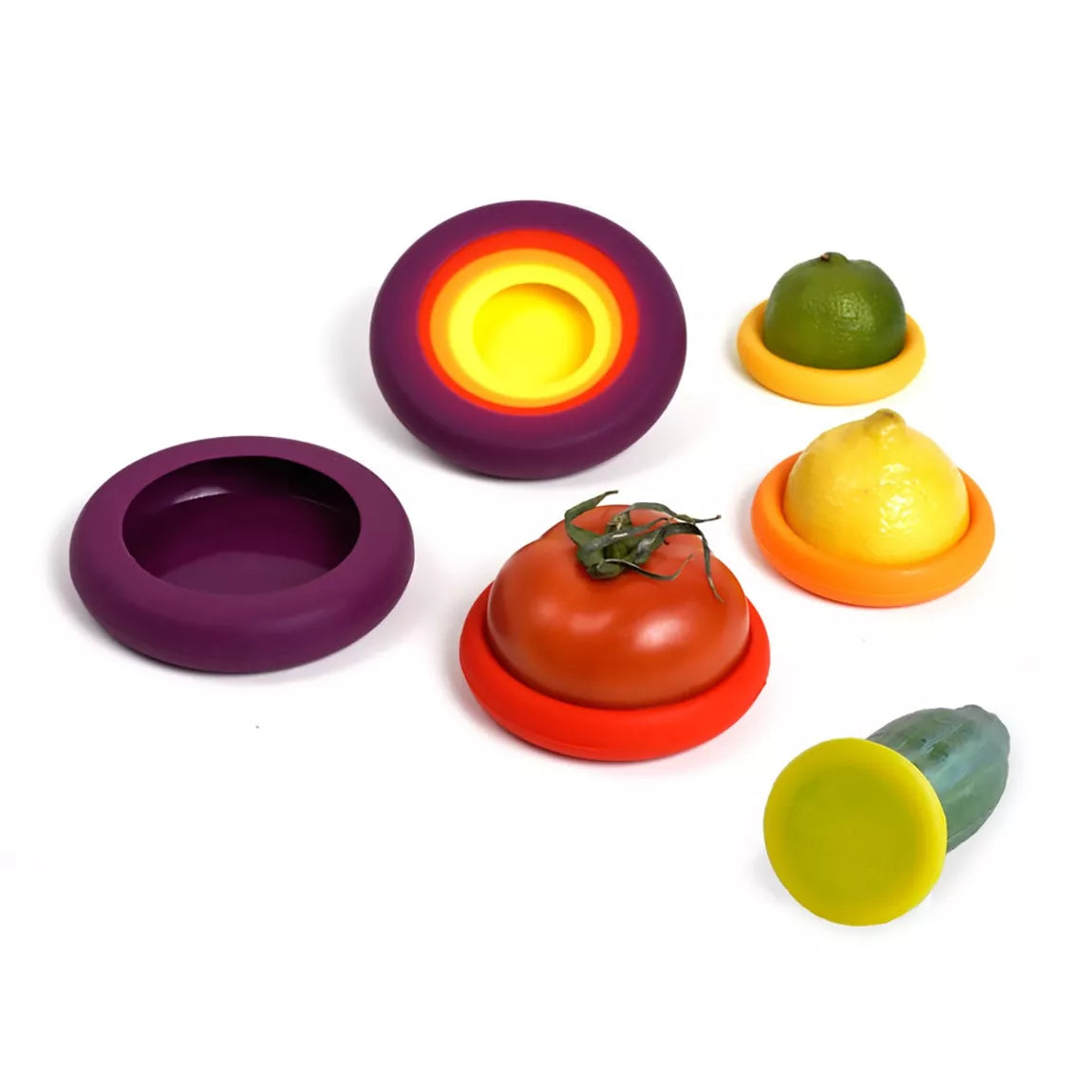 Set de 5 Couvercles Réutilisables en Silicone