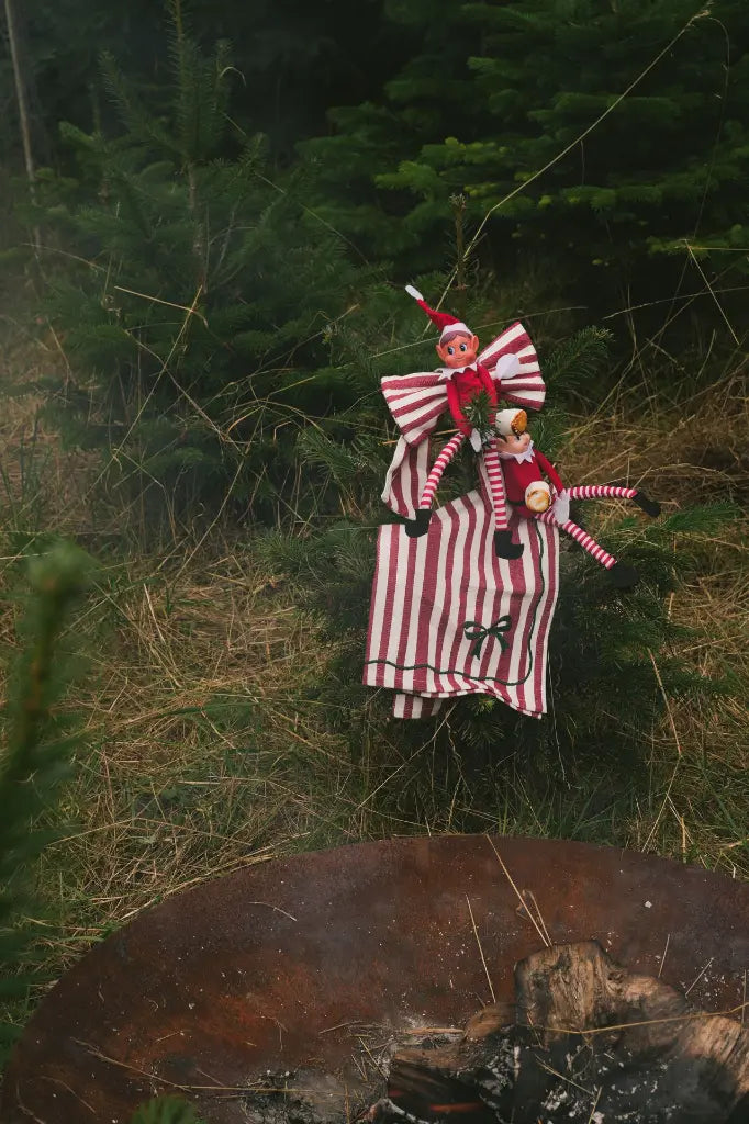 Torchon Noëline Burgundy - Lot de 2