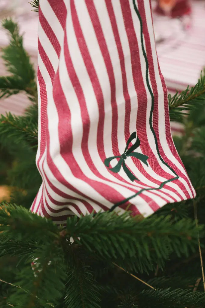 Torchon Noëline Burgundy - Lot de 2