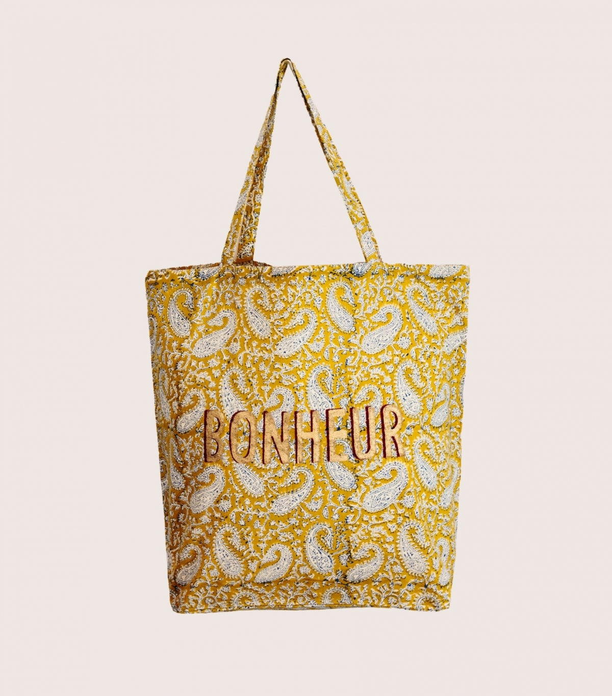 Tote Bag Paisley Jaune - Bonheur