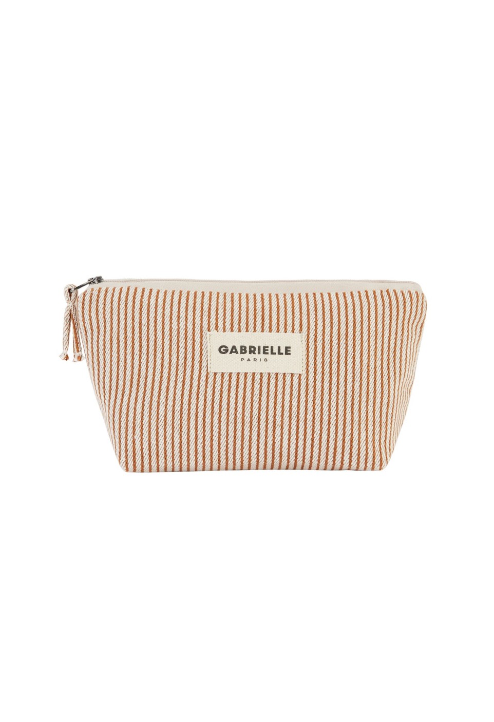 Trousse de Beauté en Coton Rayures Argile