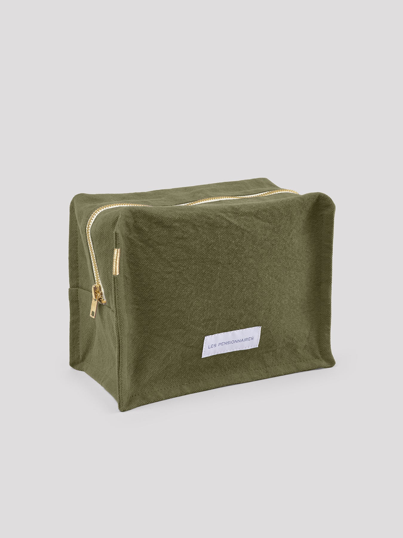 Trousse de Toilette Cube Coton Bio Vert Câpre