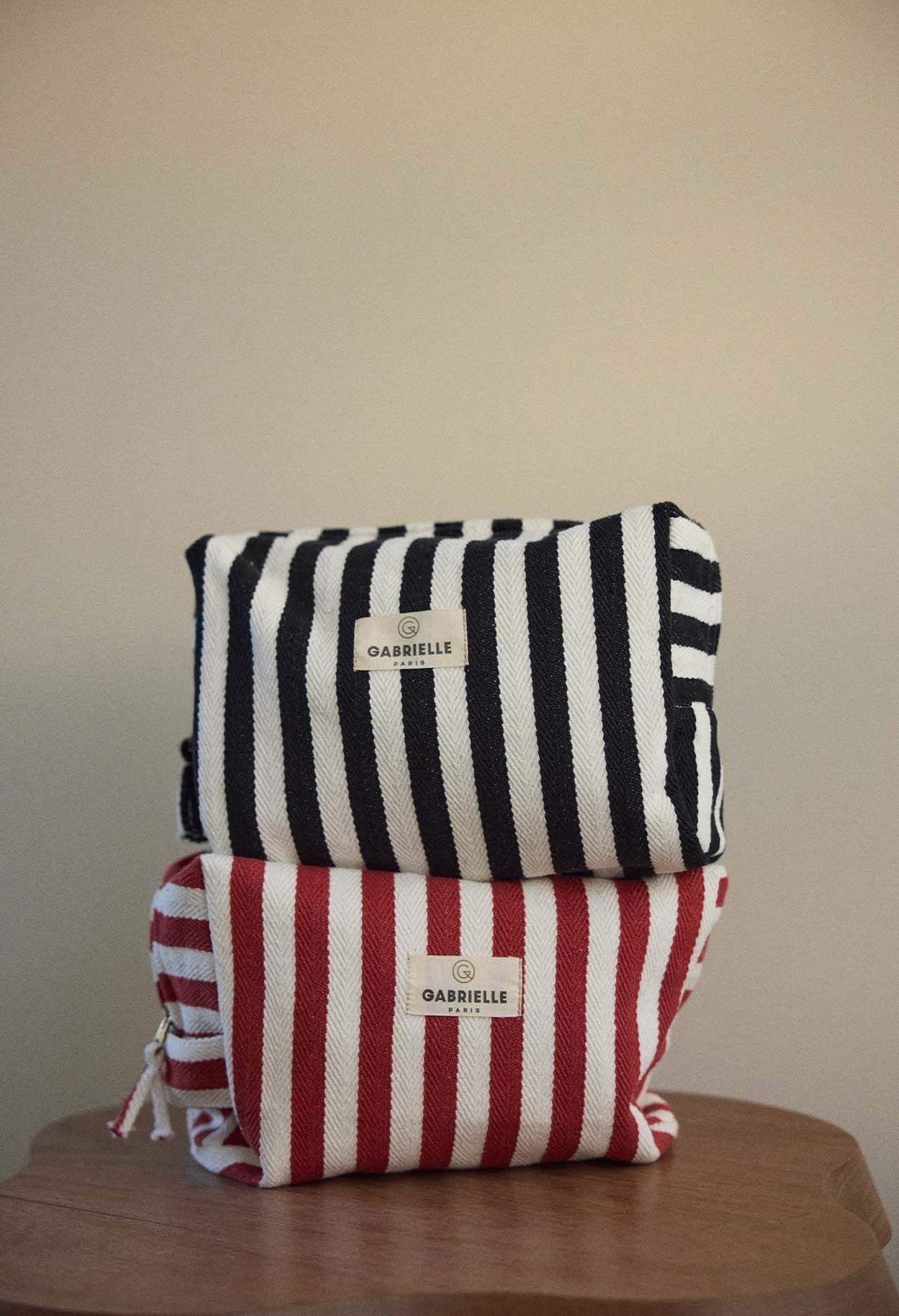 Trousse de Toilette Rayures Rouges