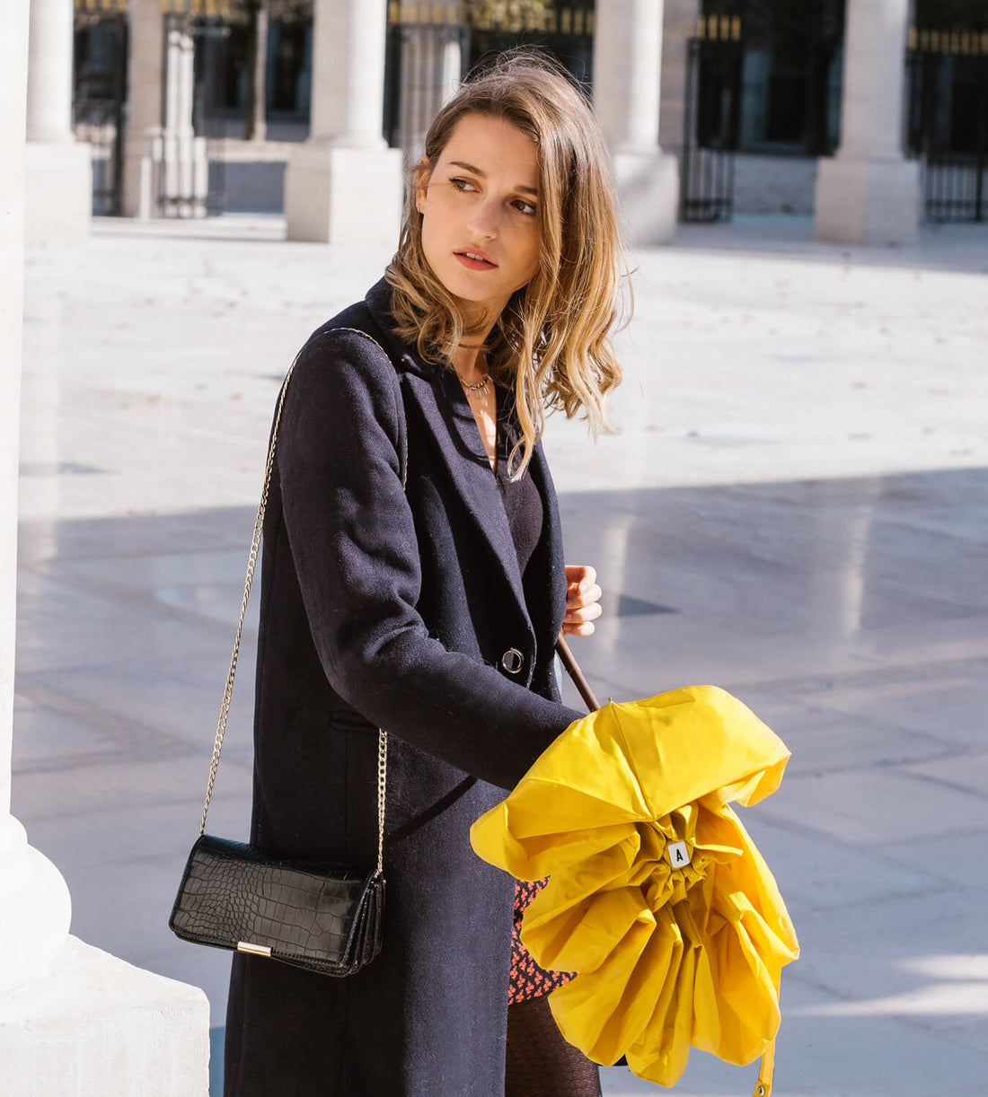 Mini parapluie anatole martin jaune solide léger et ultra compact