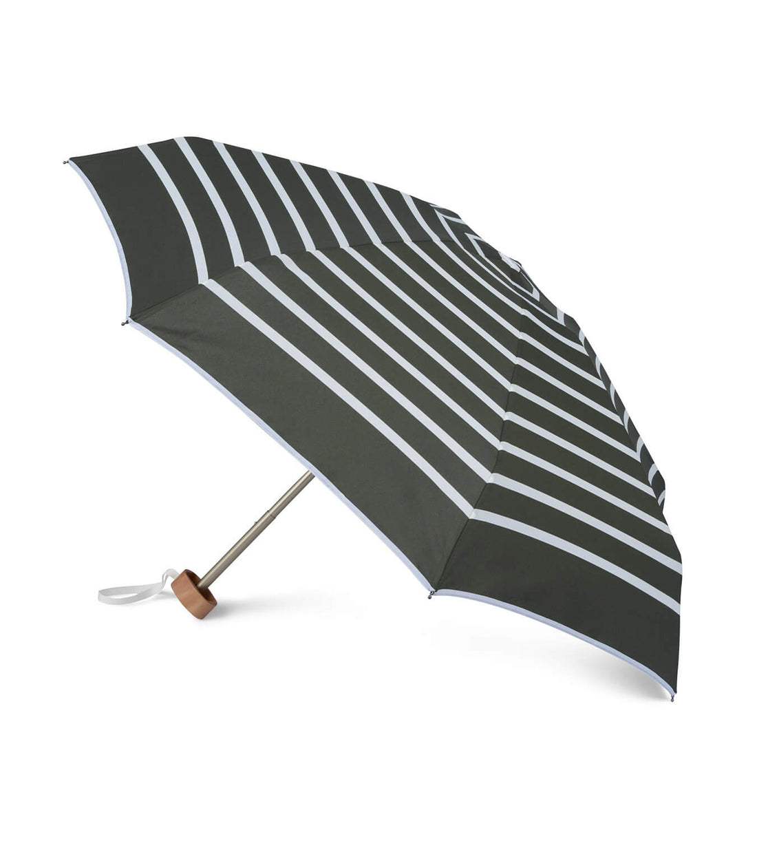 Mini parapluie anatole charles kaki rayé solide léger et ultra compact