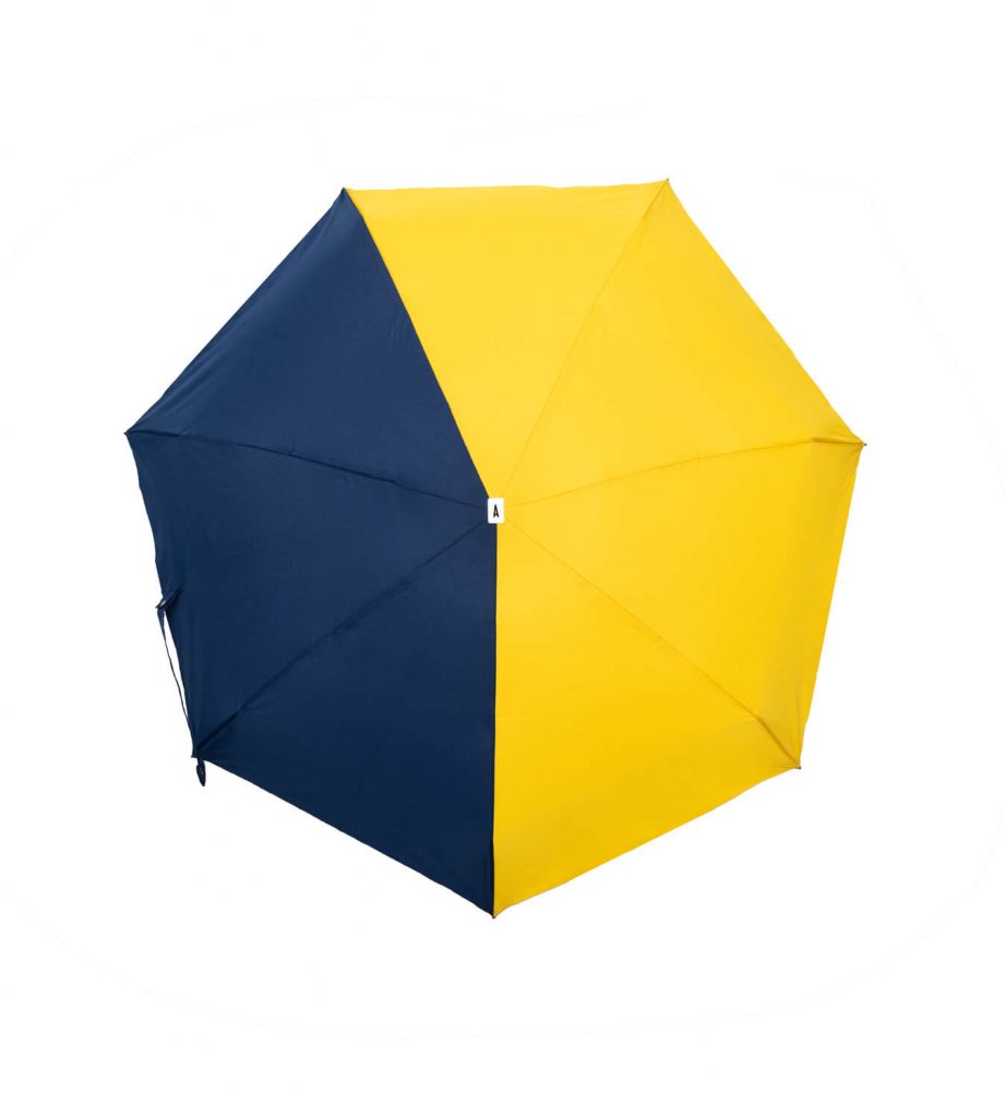 Mini parapluie anatole sydney jaune bleu nuit solide léger et ultra compact 