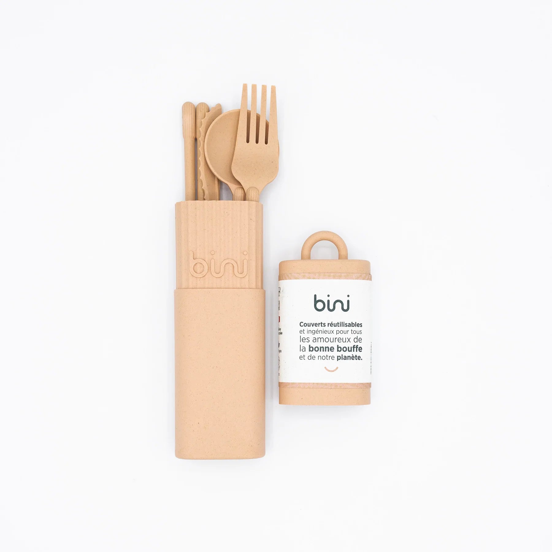 Kit de Couverts Réutilisables - Nude