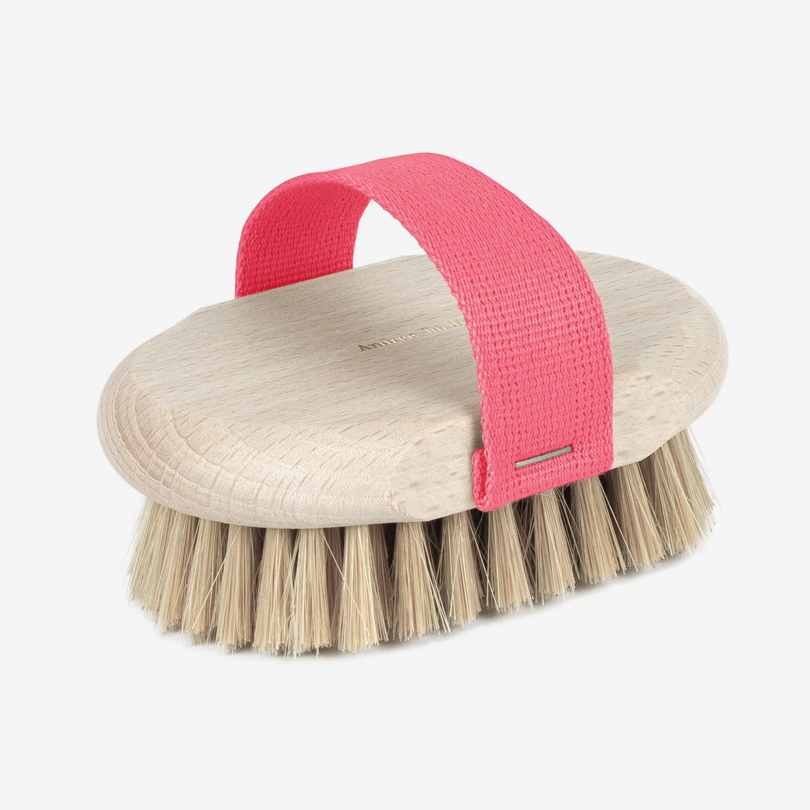 Brosse de Massage pour Brossage à Sec - Hêtre Poignée Rose
