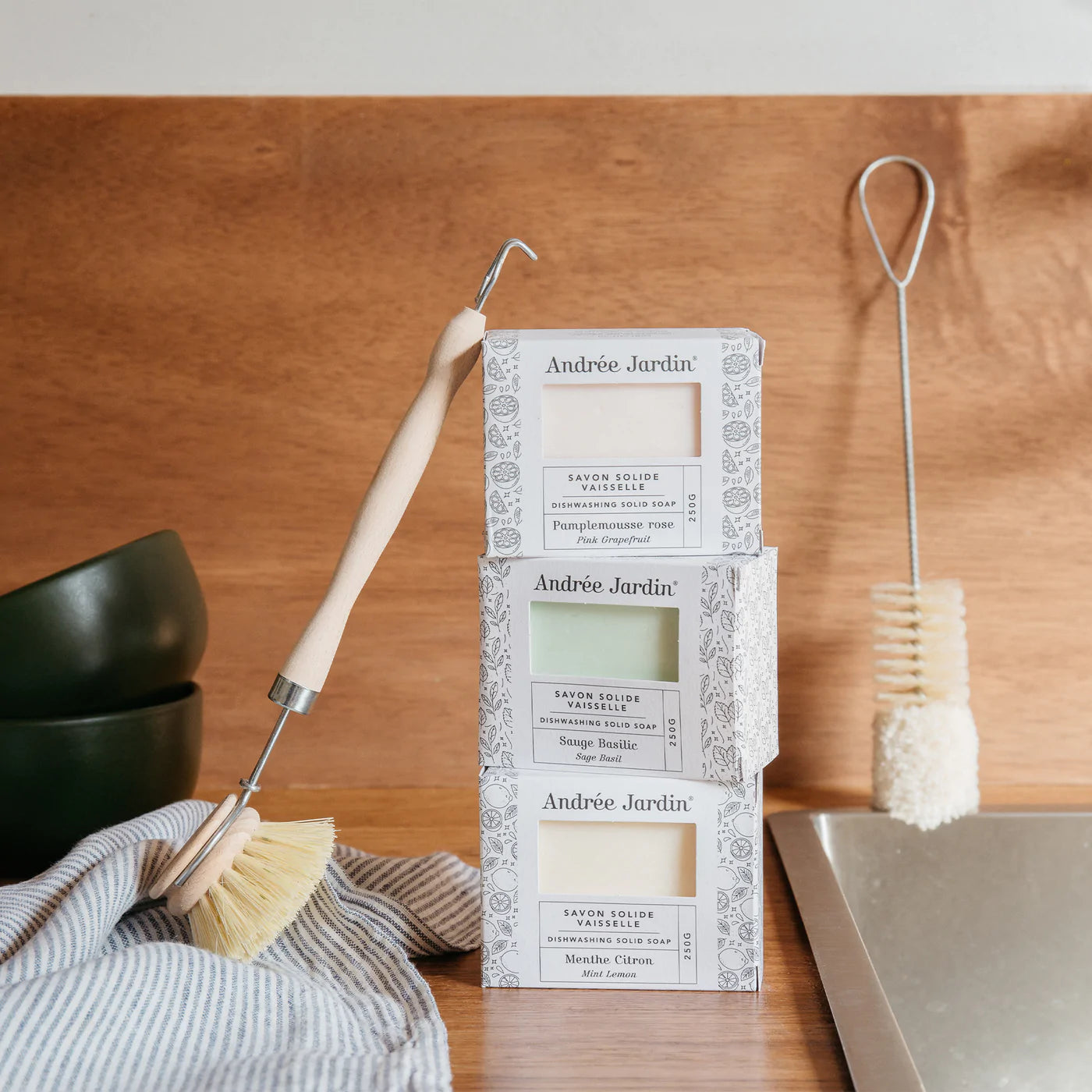 Brosse Naturelle Vaisselle à Tête Remplaçable