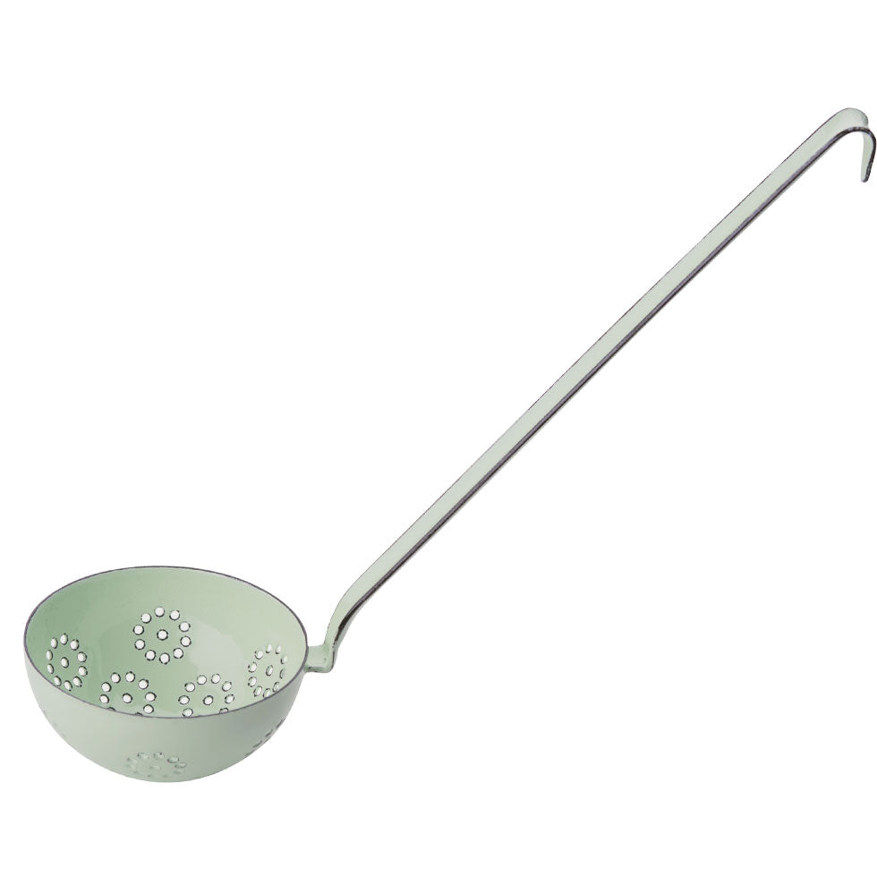 Ecumoire Profond en Email Vert 9cm