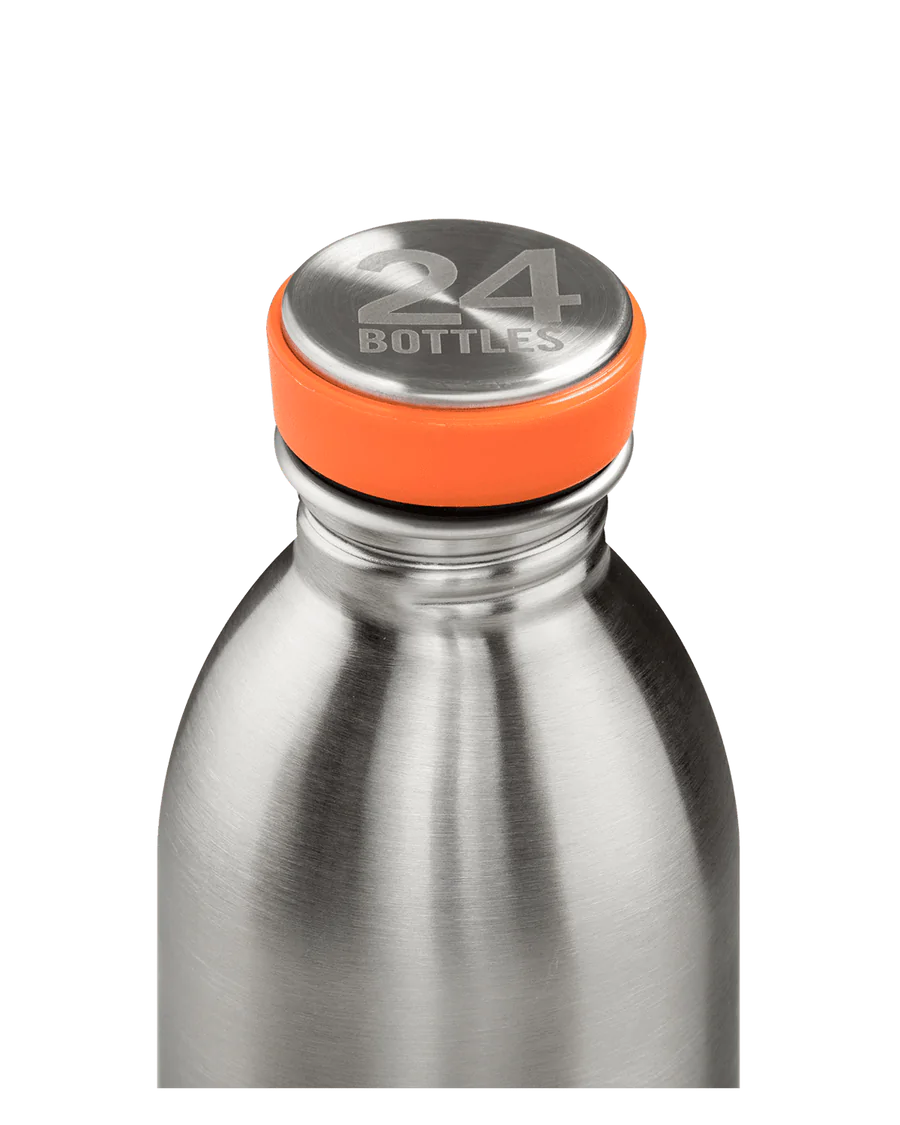 Gourde brushed steel de la marque italienne 24 Bottles en acier inoxydable
