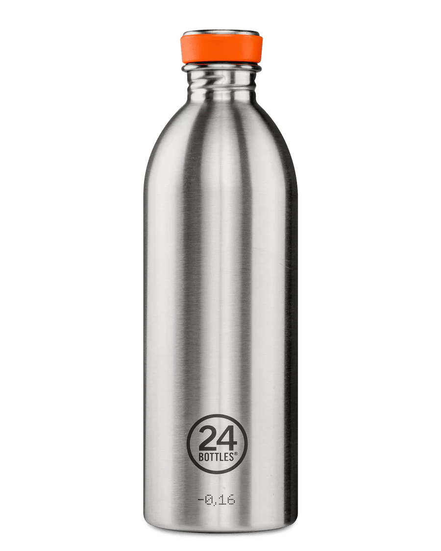 Gourde brushed steel de la marque italienne 24 Bottles en acier inoxydable