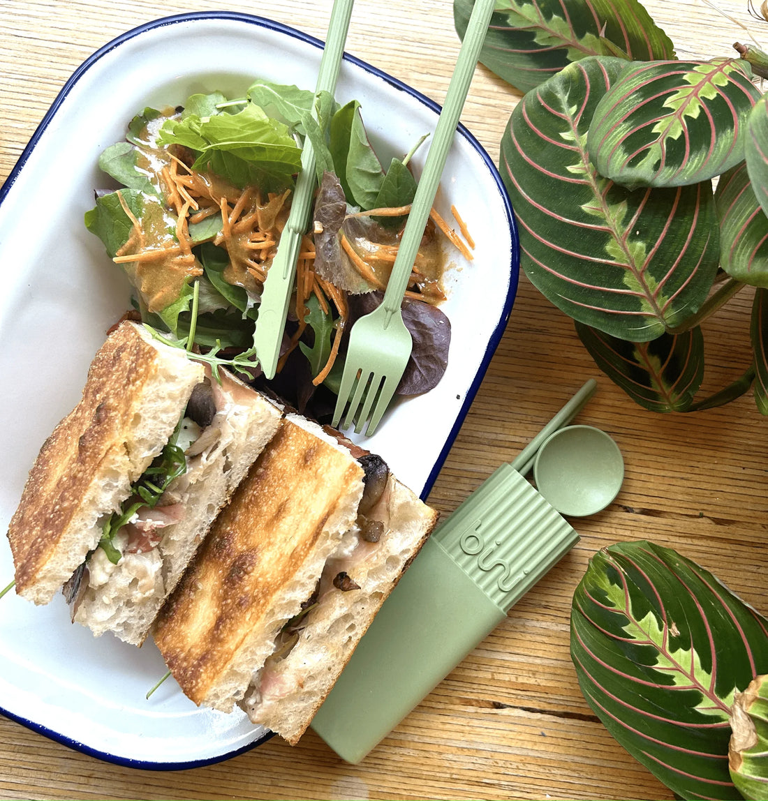 Kit de Couverts Réutilisables - Olive