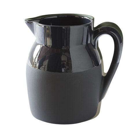 Pot à Eau en Grès - Encre Bleu Nuit et Noir - 1L