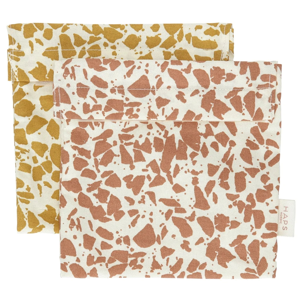 2 Sacs à Sandwich - Terrazzo - Couleurs Automne