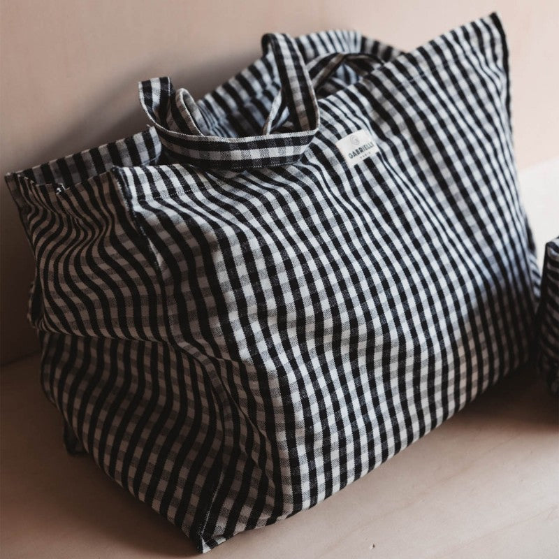 Sac Week-End en Coton Vichy Black
