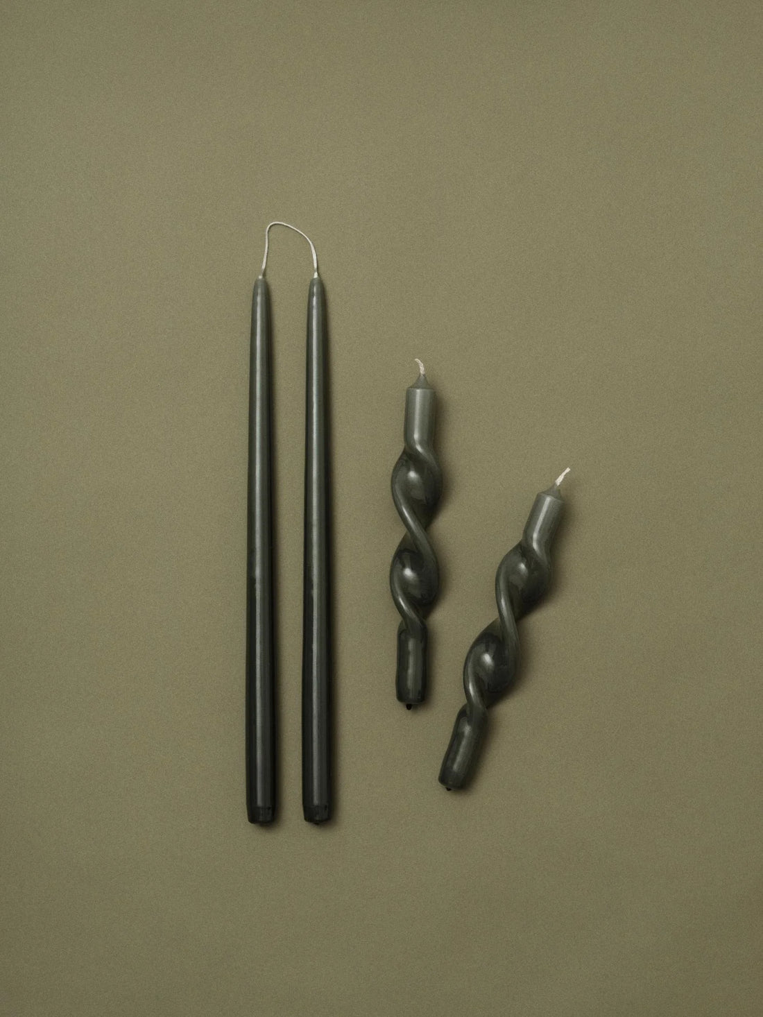 Bougies Torsadées Twist - Grape Leaf Green