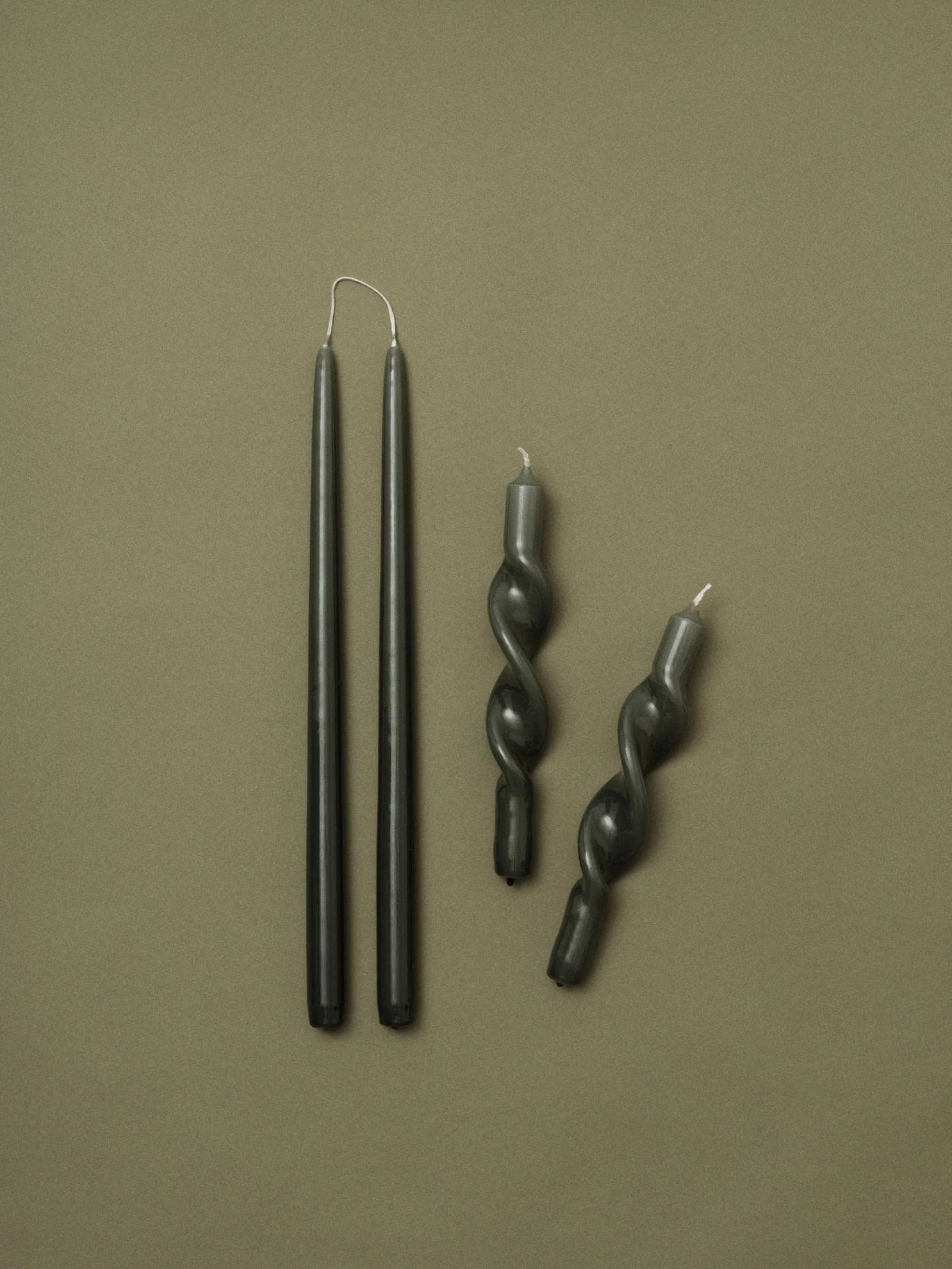 Bougies Torsadées Twist - Grape Leaf Green