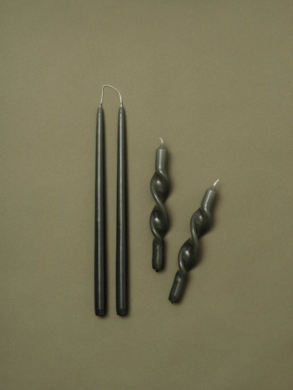 Bougies Torsadées Twist - Grape Leaf Green