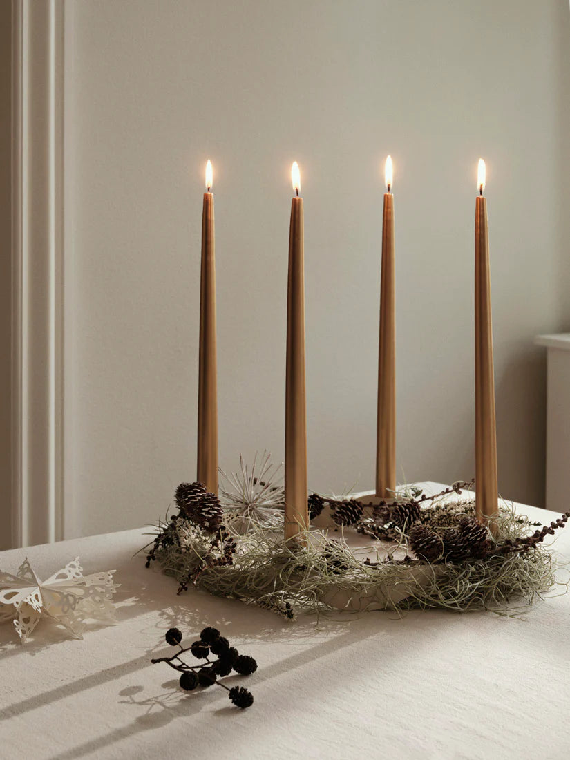 Bougies Coniques Flambeau Gold