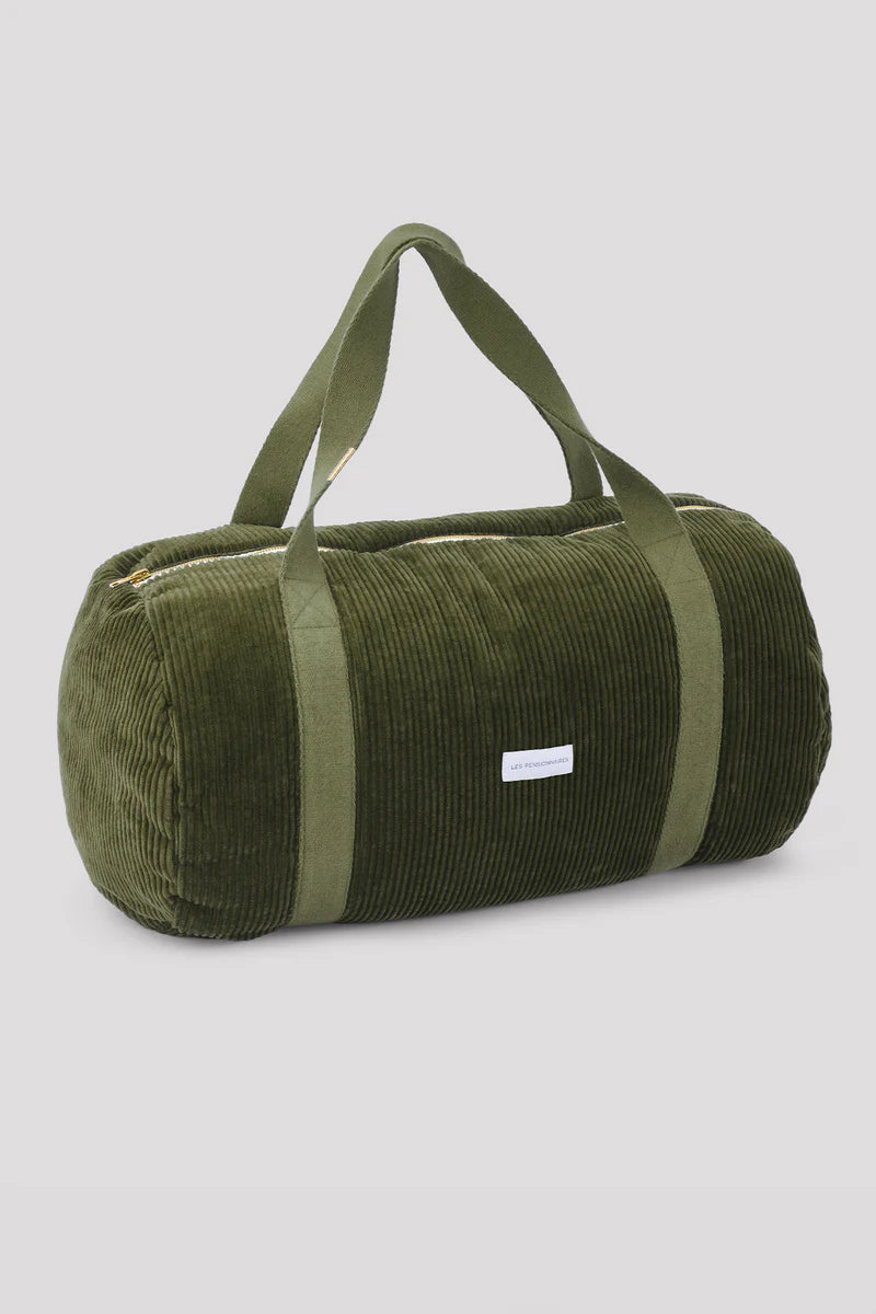 Sac Bowling en Velours - Vert Câpre