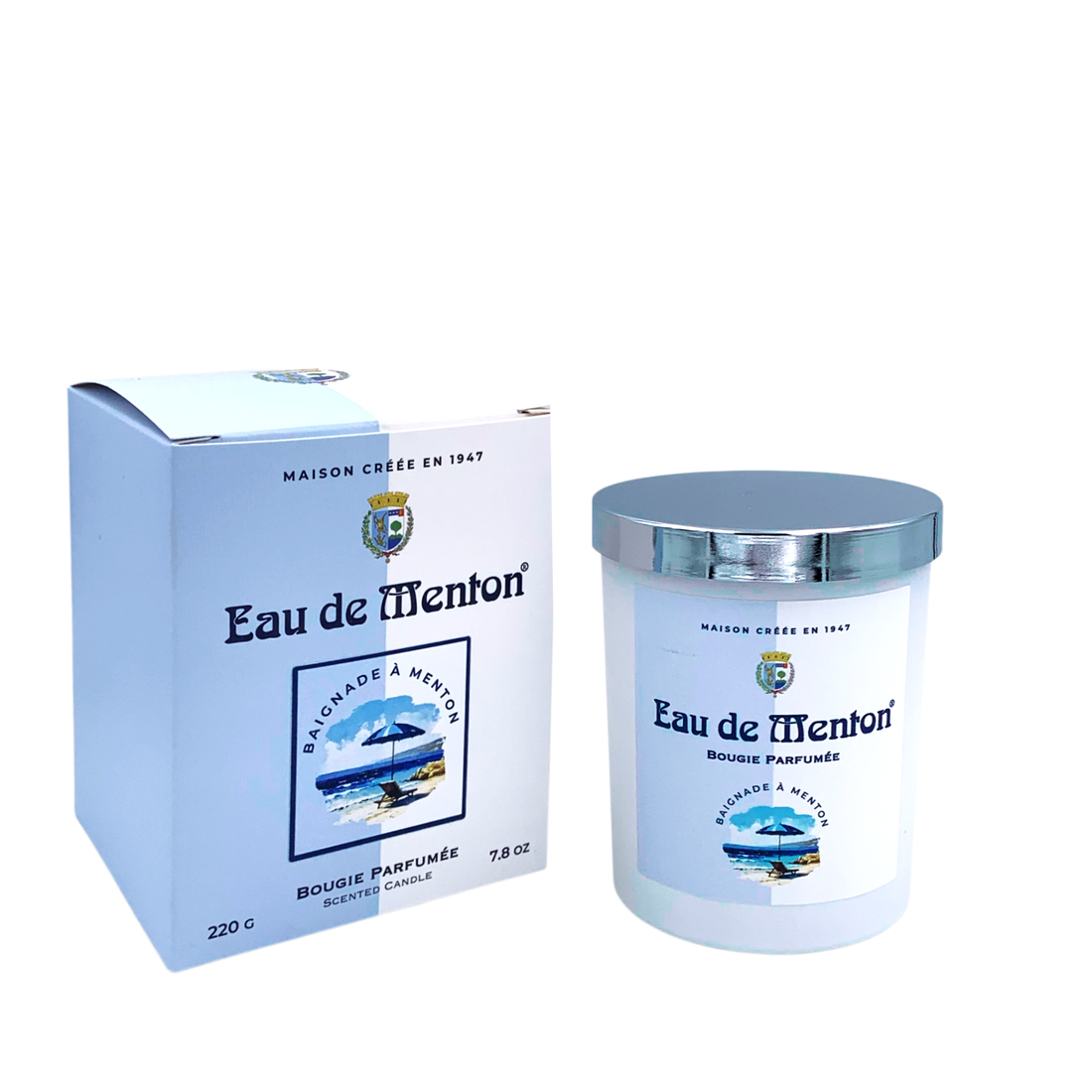 Bougie Artisanale 220g - Baignade à  Menton