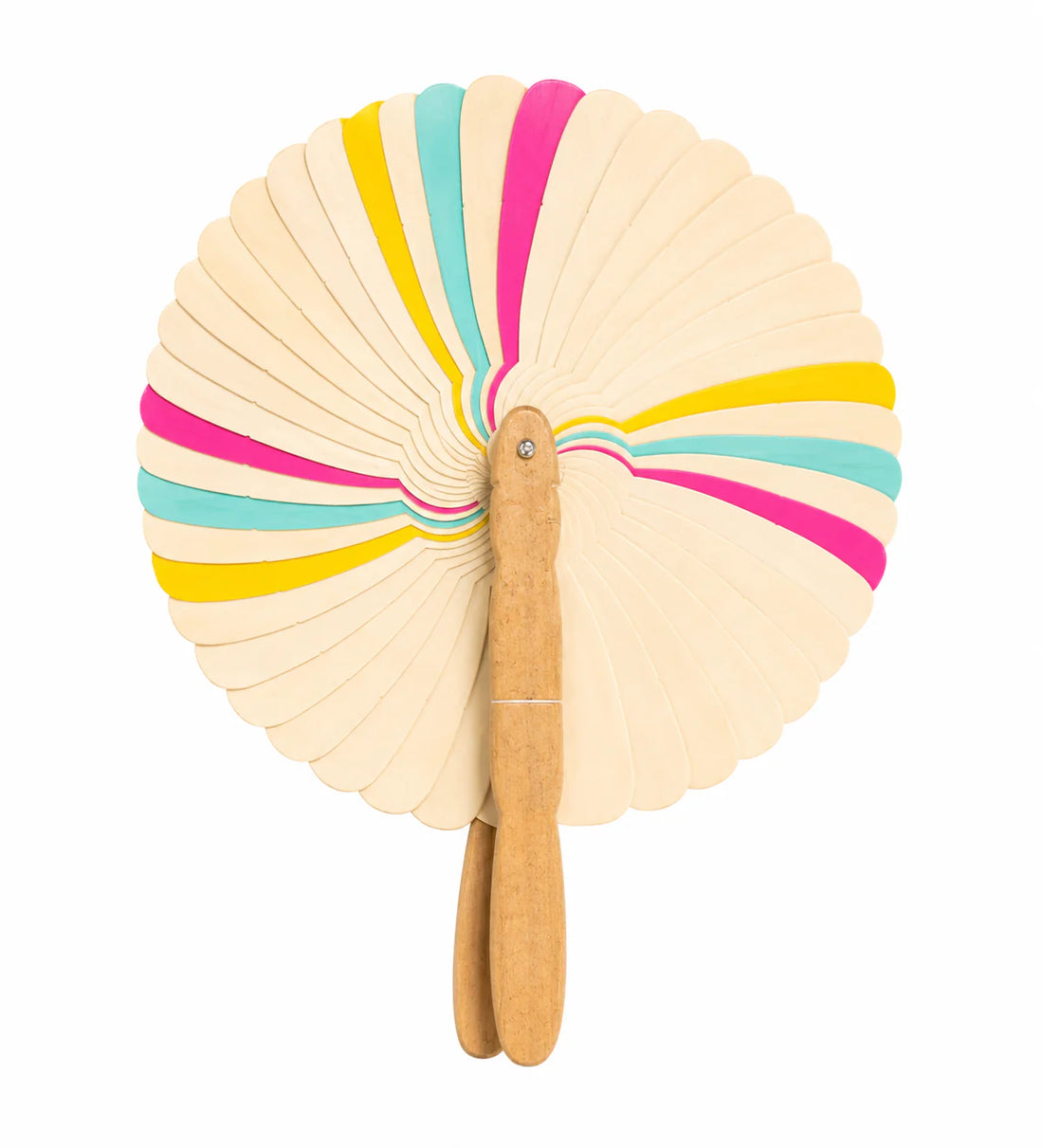Eventail - Kep Naturel Jaune Vert Rose