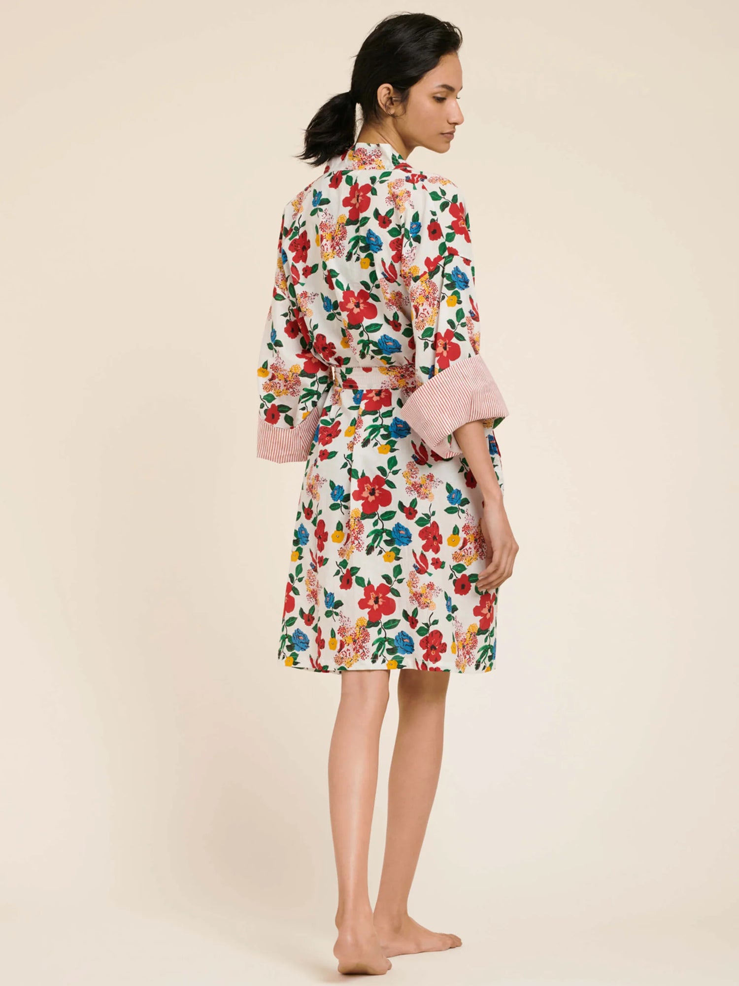 Kimono Court en Coton Hibiscus