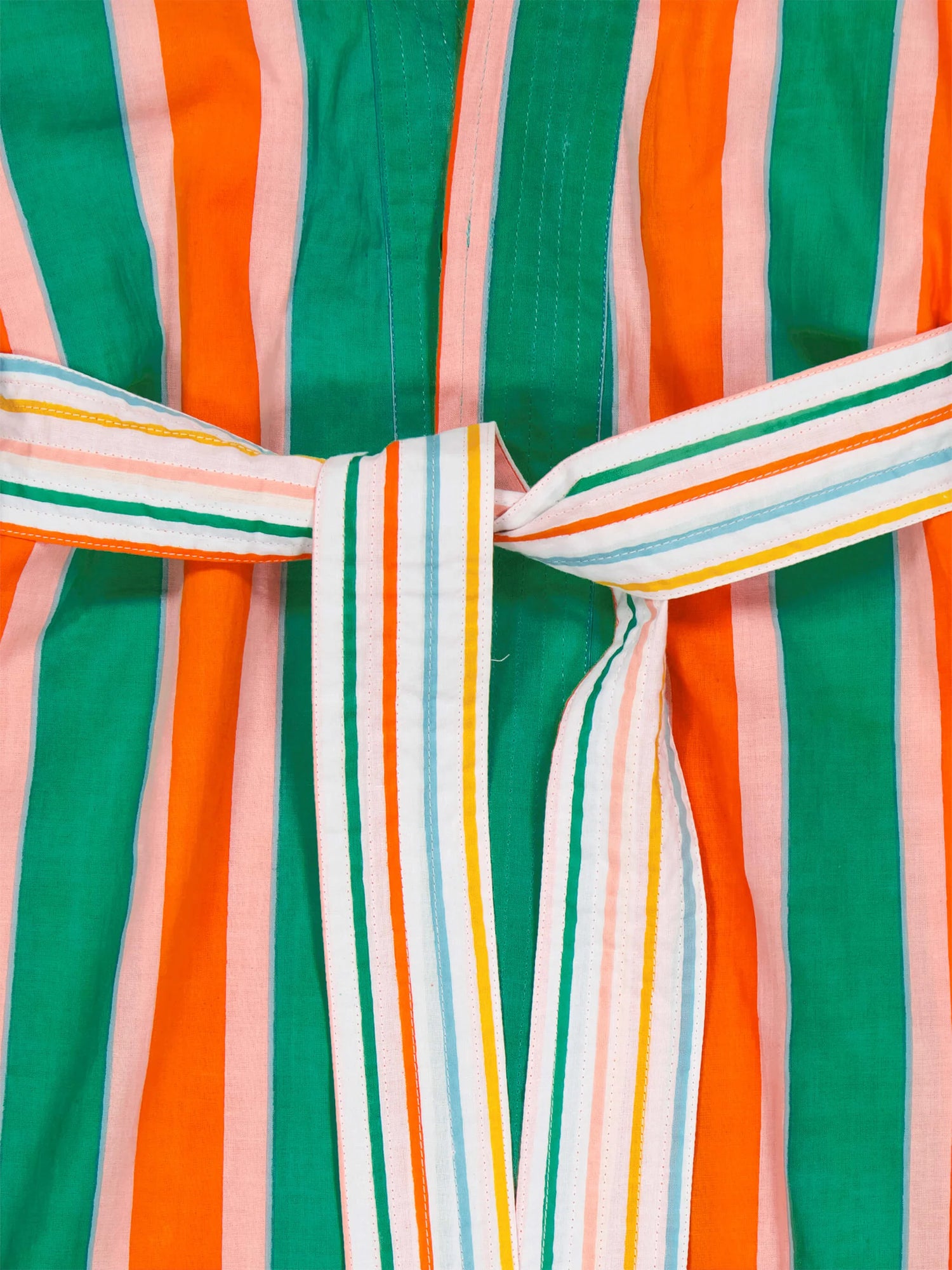 Kimono Long en Coton Manon Stripes