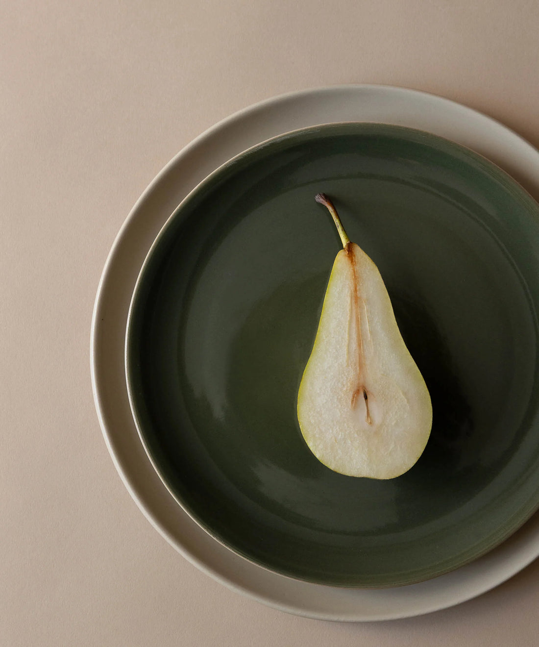 Assiette Plate en Grès - Blanc