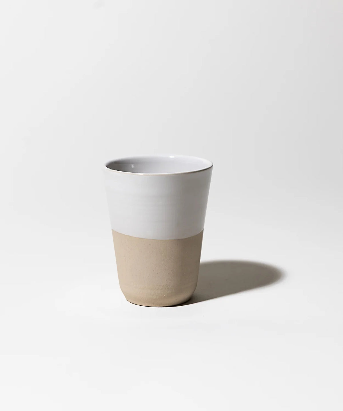Gobelet en Grès - Blanc et Naturel