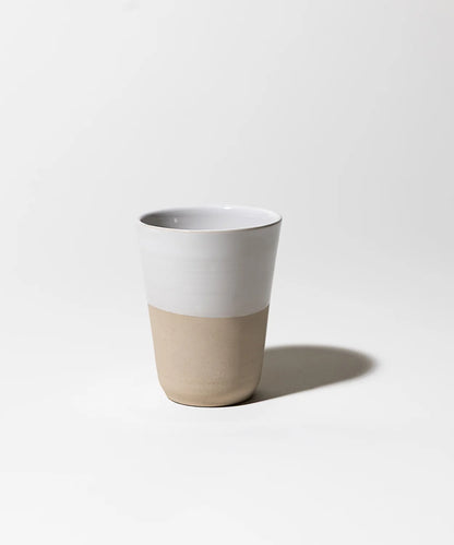Gobelet en Grès - Blanc et Naturel