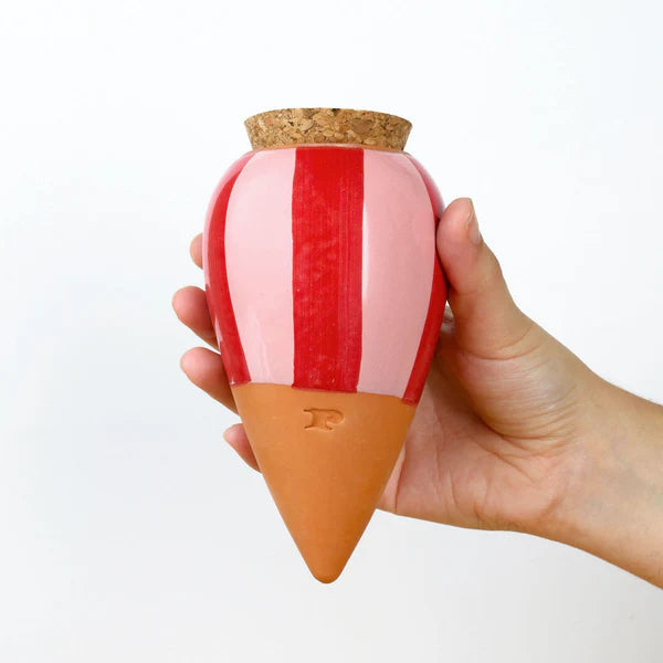 Réservoir à Eau Olla - Rayé Rose et Rouge - 25cl