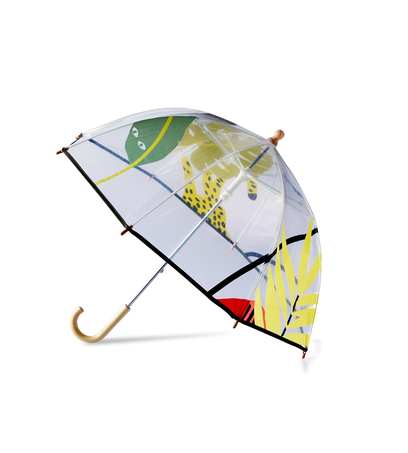 Parapluie Enfant - Arevik - Transparent Cloche Motif Jungle