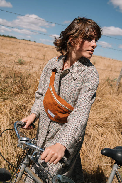 Sac Banane en Toile de Coton Bio - Marron Caramel