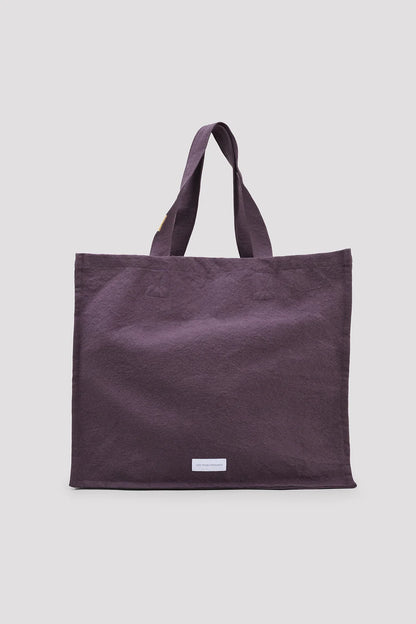 Grand Cabas en Coton Bio - Violet Aubergine