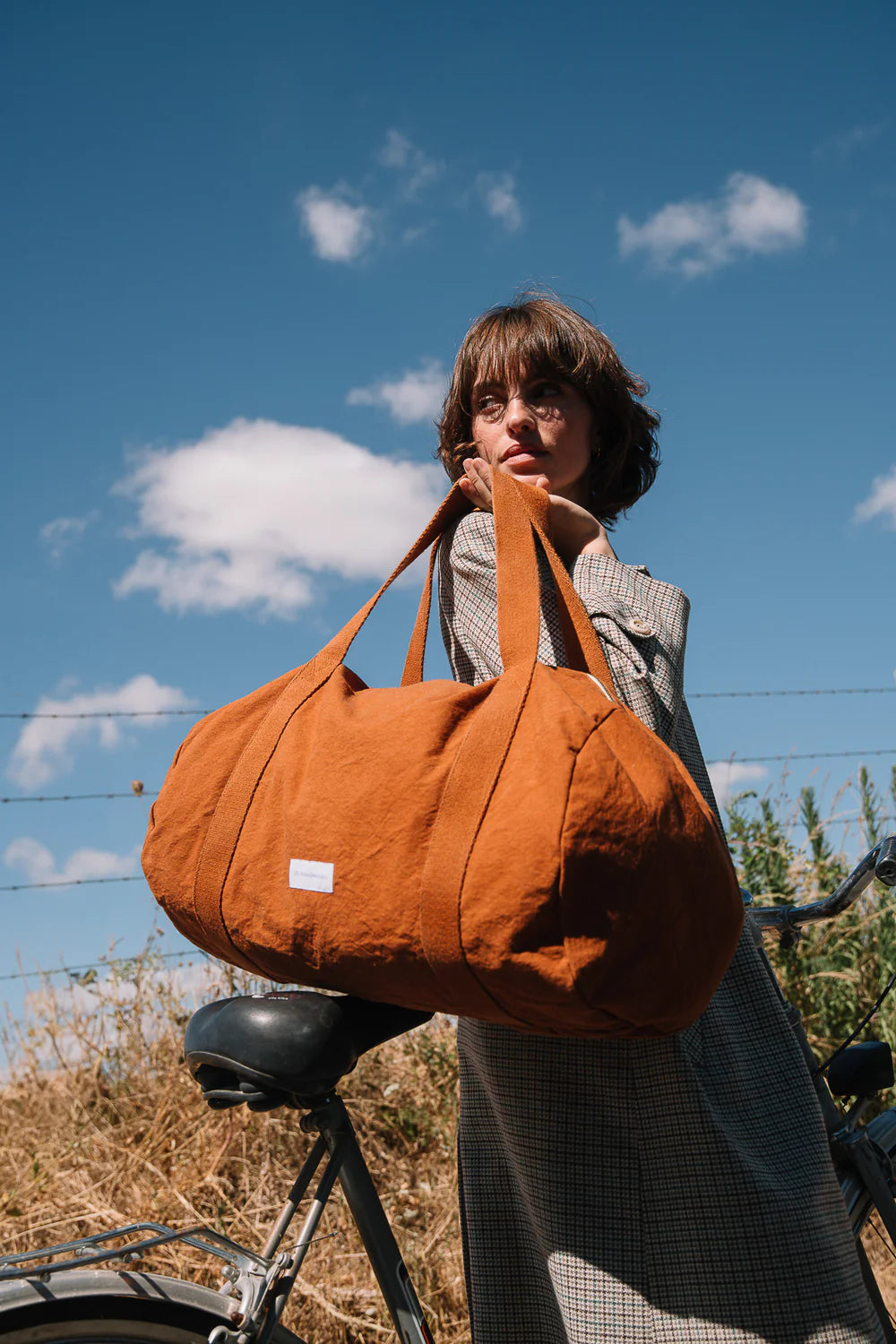 Sac Bowling en Coton Bio - Marron Caramel