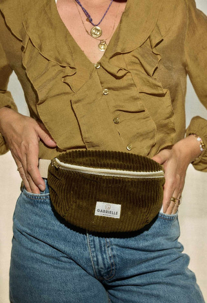 Banane Enfant Velours Olive