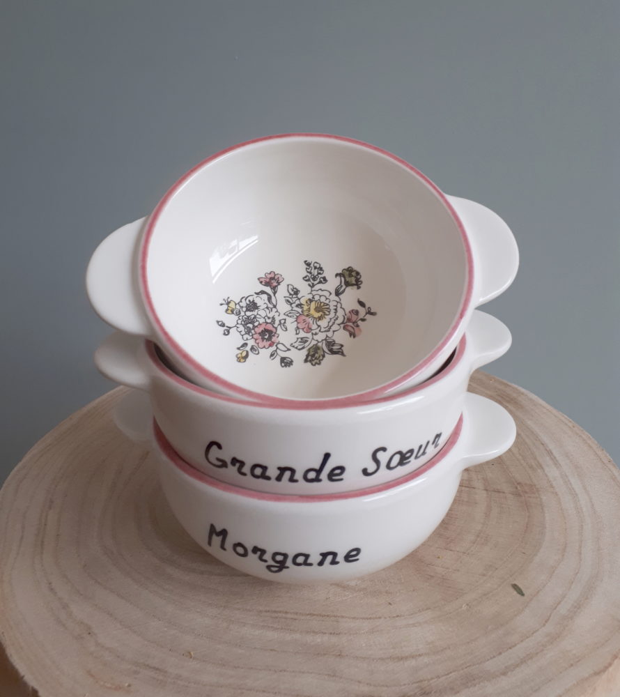 Bol à Fleurs Personnalisé