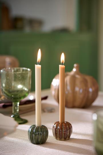 Bougeoir Citrouille Marron
