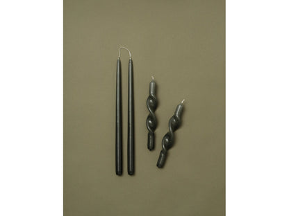 Bougies Coniques Flambeau Grape Leaf Green Glossy